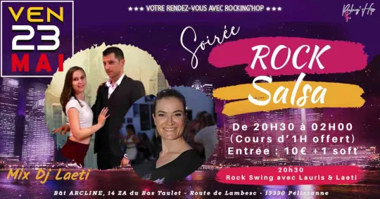 Soirée mensuelle Rock Salsa de Rocking hop Soirée mensuelle Rock Salsa de Rocking hop